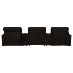 Collins Chocolate Brown 5-Piece Power Reclining Home Theater Seating - Ornate Home
