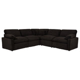 Collins Chocolate Brown 5-piece Modular Power Reclining Sectional - Ornate Home
