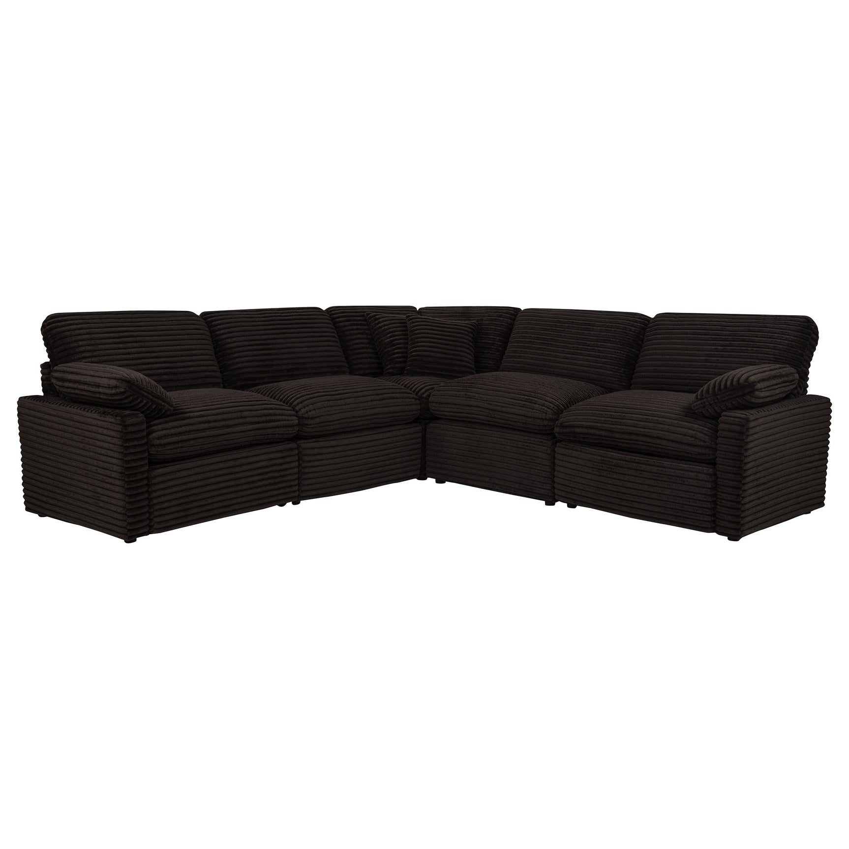 Collins Chocolate Brown 5-piece Modular Power Reclining Sectional - Ornate Home