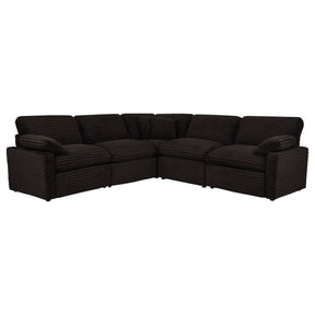Collins Chocolate Brown 5-piece Modular Power Reclining Sectional - Ornate Home