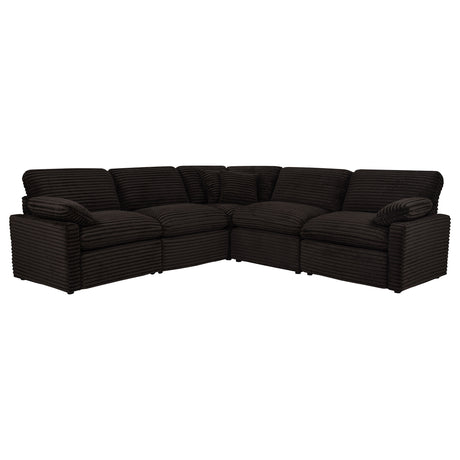 Collins Chocolate Brown 5-piece Modular Power Reclining Sectional - Ornate Home