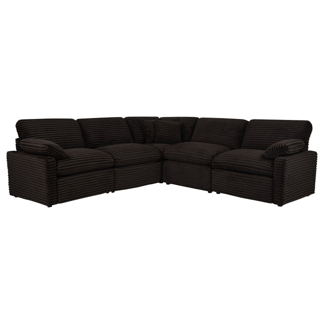 Collins Chocolate Brown 5-piece Modular Power Reclining Sectional - Ornate Home