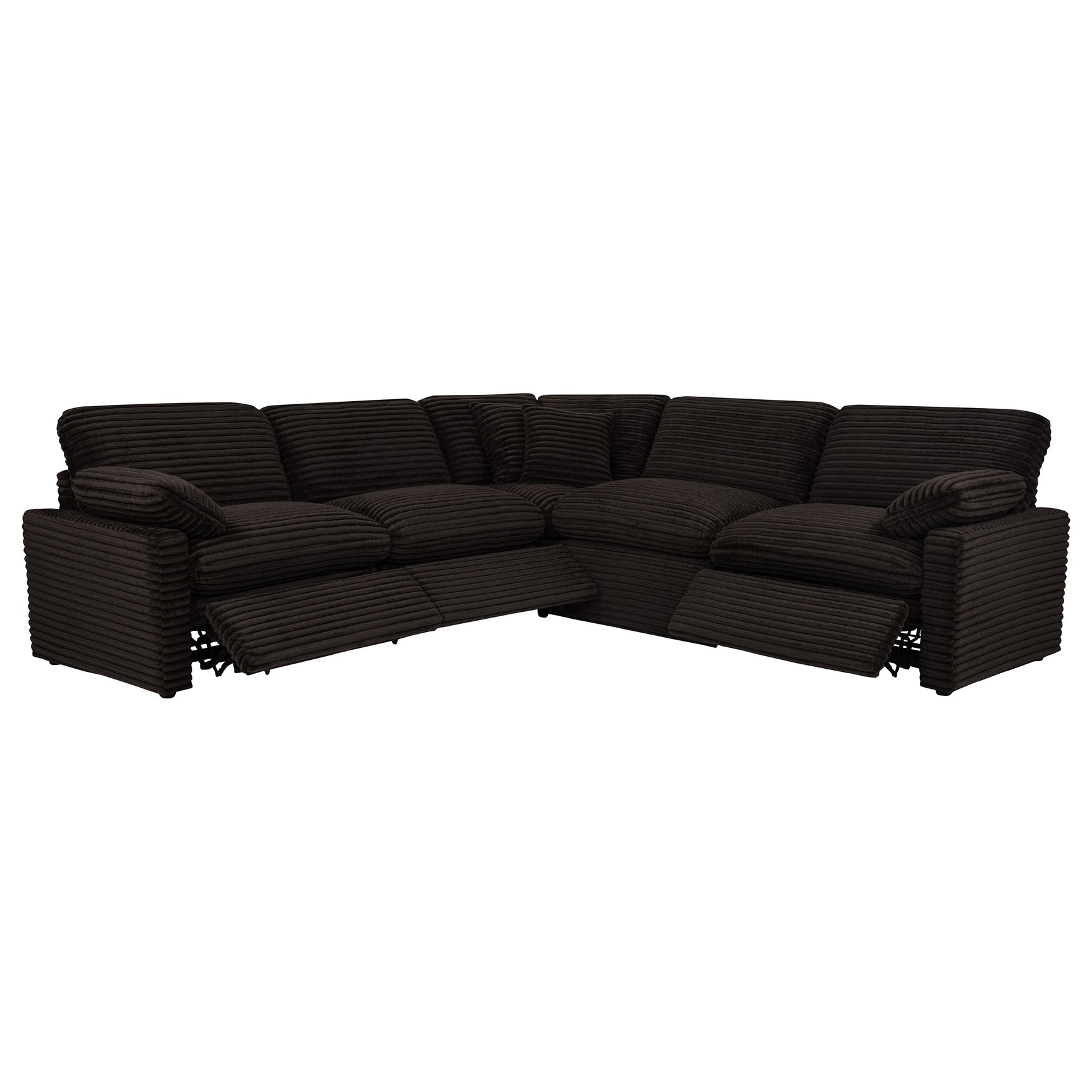 Collins Chocolate Brown 5-piece Modular Power Reclining Sectional - Ornate Home