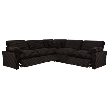 Collins Chocolate Brown 5-piece Modular Power Reclining Sectional - Ornate Home