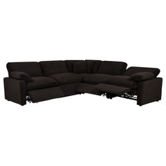 Collins Chocolate Brown 5-piece Modular Power Reclining Sectional - Ornate Home
