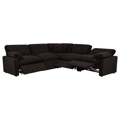 Collins Chocolate Brown 5-piece Modular Power Reclining Sectional - Ornate Home