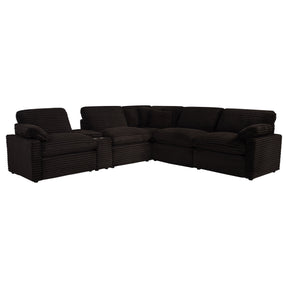 Collins Chocolate Brown 6-piece Modular Power Reclining Sectional - Ornate Home