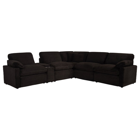 Collins Chocolate Brown 6-piece Modular Power Reclining Sectional - Ornate Home