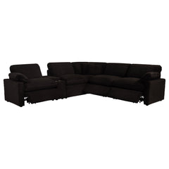 Collins Chocolate Brown 6-piece Modular Power Reclining Sectional - Ornate Home