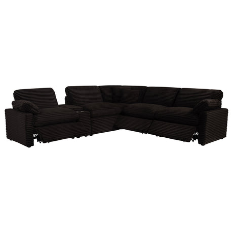 Collins Chocolate Brown 6-piece Modular Power Reclining Sectional - Ornate Home