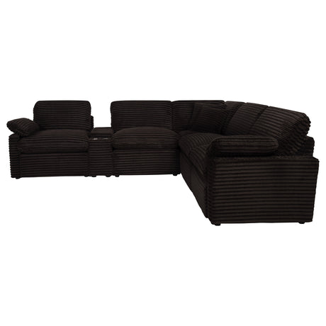 Collins Chocolate Brown 6-piece Modular Power Reclining Sectional - Ornate Home