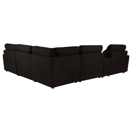 Collins Chocolate Brown 6-piece Modular Power Reclining Sectional - Ornate Home
