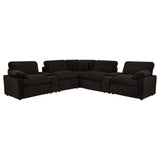 Collins Chocolate Brown 7-piece Modular Power Reclining Sectional - Ornate Home
