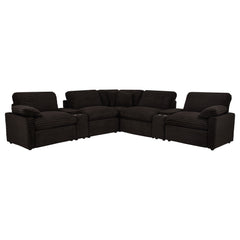 Collins Chocolate Brown 7-piece Modular Power Reclining Sectional - Ornate Home