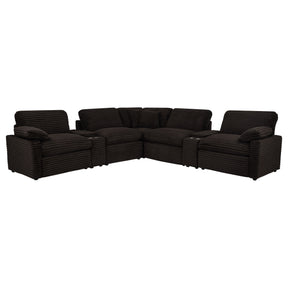 Collins Chocolate Brown 7-piece Modular Power Reclining Sectional - Ornate Home