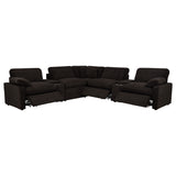 Collins Chocolate Brown 7-piece Modular Power Reclining Sectional - Ornate Home