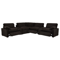 Collins Chocolate Brown 7-piece Modular Power Reclining Sectional - Ornate Home