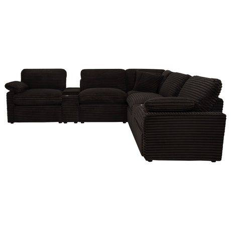 Collins Chocolate Brown 7-piece Modular Power Reclining Sectional - Ornate Home