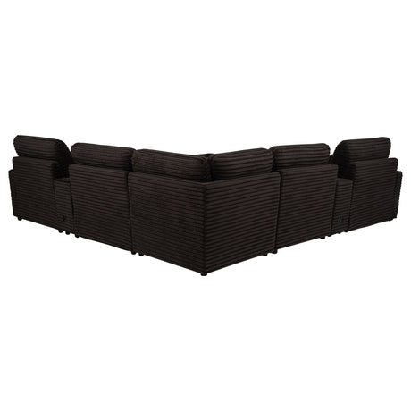 Collins Chocolate Brown 7-piece Modular Power Reclining Sectional - Ornate Home