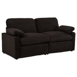 Collins Chocolate Brown Modular Power Loveseat - Ornate Home