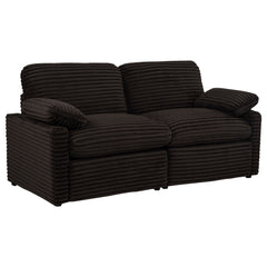 Collins Chocolate Brown Modular Power Loveseat - Ornate Home