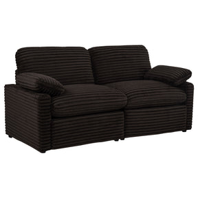 Collins Chocolate Brown Modular Power Loveseat - Ornate Home
