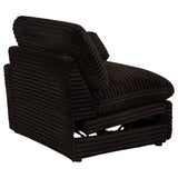 Collins Chocolate Brown Modular Power Loveseat - Ornate Home