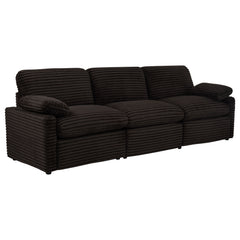 Collins Chocolate Brown Modular Power Sofa - Ornate Home