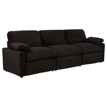 Collins Chocolate Brown Modular Power Sofa - Ornate Home