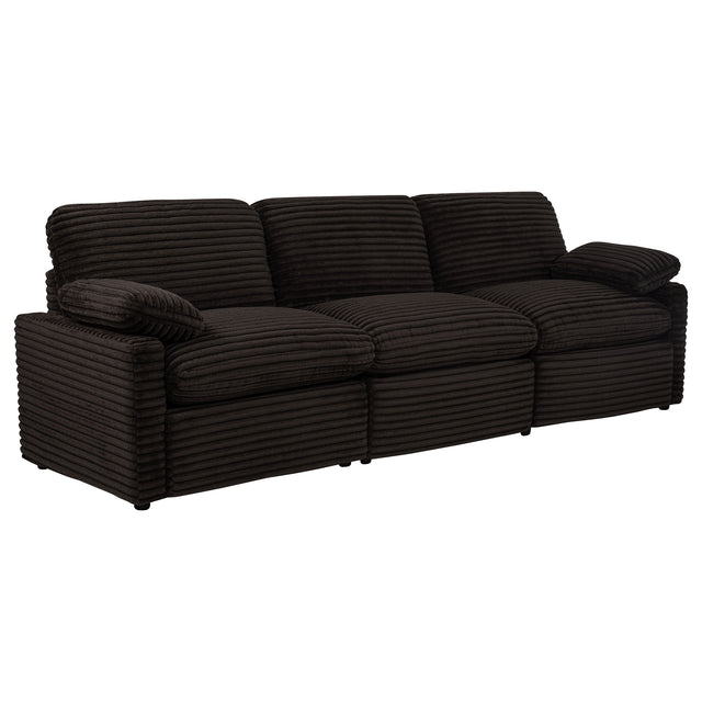 Collins Chocolate Brown Modular Power Sofa - Ornate Home