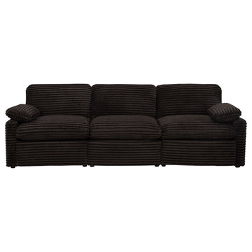 Collins Chocolate Brown Modular Power Sofa - Ornate Home