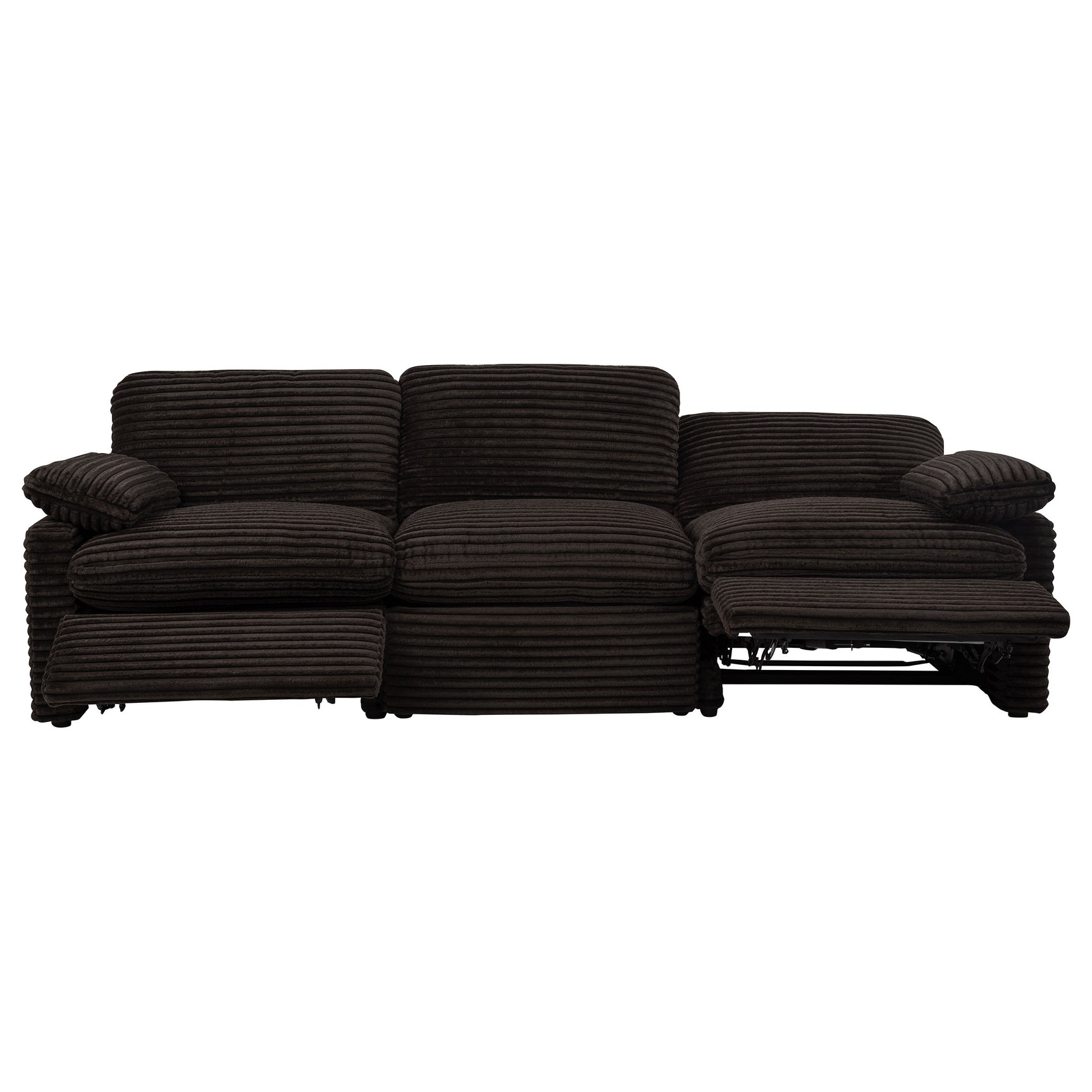 Collins Chocolate Brown Modular Power Sofa - Ornate Home