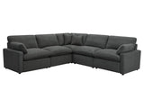 Collins Dark Grey 5-piece Modular Power Reclining Sectional - Ornate Home