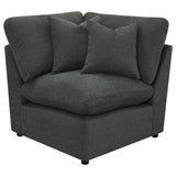 Collins Dark Grey 5-piece Modular Power Reclining Sectional - Ornate Home
