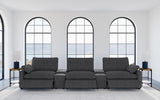 Collins Dark Grey 5-piece Power Reclining Home Theater Seating - Ornate Home