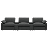 Collins Dark Grey 5-piece Power Reclining Home Theater Seating - Ornate Home