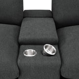 Collins Dark Grey 5-piece Power Reclining Home Theater Seating - Ornate Home