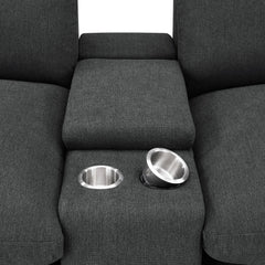 Collins Dark Grey 5-piece Power Reclining Home Theater Seating - Ornate Home