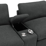 Collins Dark Grey 5-piece Power Reclining Home Theater Seating - Ornate Home