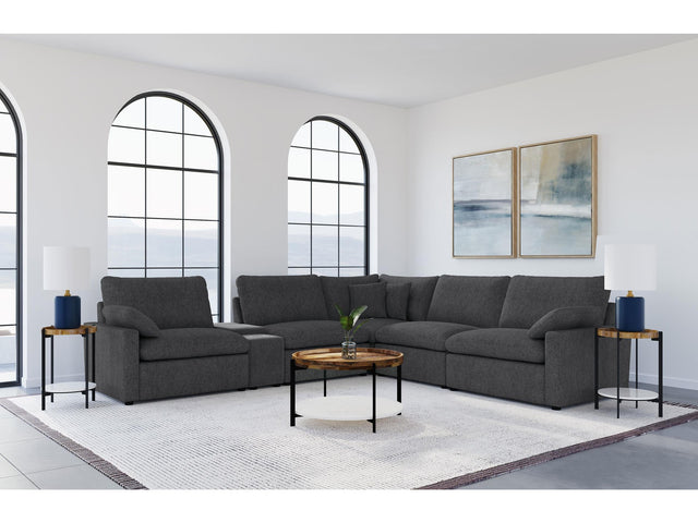 Collins Dark Grey 6-piece Modular Power Reclining Sectional - Ornate Home