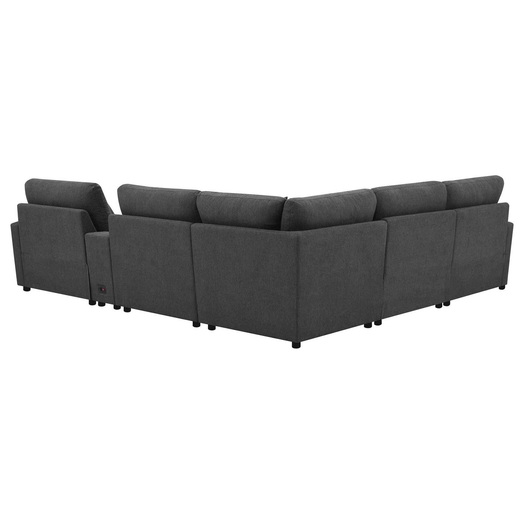 Collins Dark Grey 6-piece Modular Power Reclining Sectional - Ornate Home