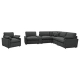 Collins Dark Grey 6-piece Modular Power Reclining Sectional - Ornate Home