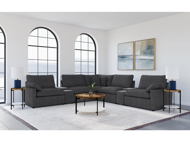 Collins Dark Grey 7-piece Modular Power Reclining Sectional - Ornate Home