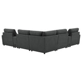 Collins Dark Grey 7-piece Modular Power Reclining Sectional - Ornate Home