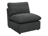Collins Dark Grey Armless Chair - Ornate Home