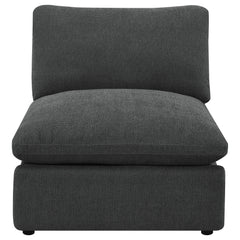 Collins Dark Grey Armless Chair - Ornate Home