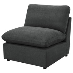 Collins Dark Grey Armless Chair - Ornate Home