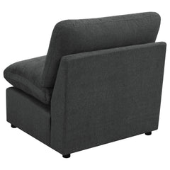 Collins Dark Grey Armless Chair - Ornate Home