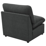 Collins Dark Grey Armless Chair - Ornate Home