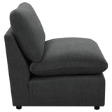 Collins Dark Grey Armless Chair - Ornate Home